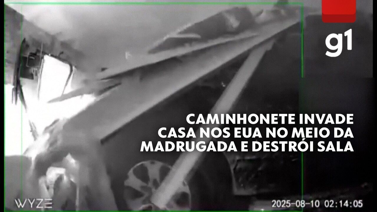Caminhonete invade casa nos EUA e quase atinge crianças que dormiam na hora do acidente; VÍDEO