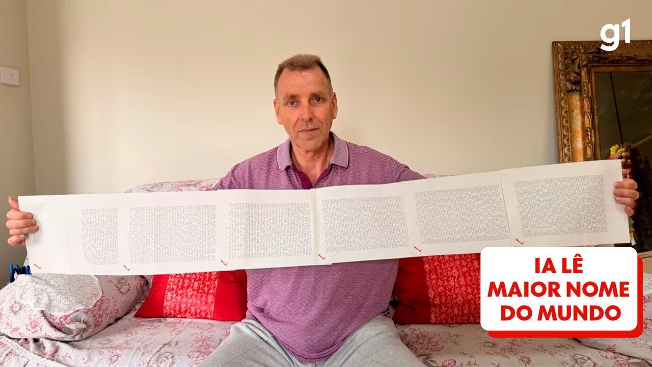 VÍDEO: nome mais longo do mundo tem 2.253 palavras e leva 20 minutos para ser lido - só a IA conseguiu ler sem cansar