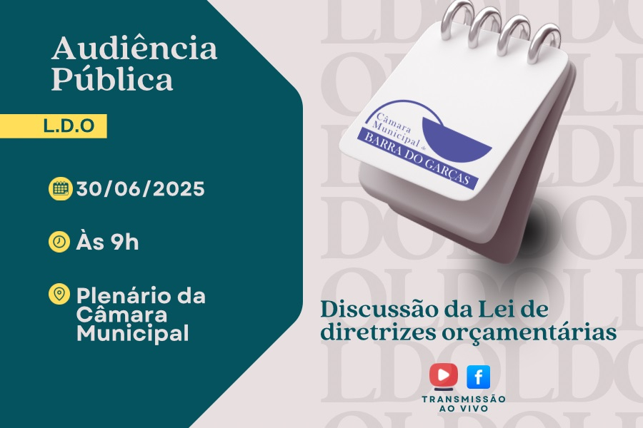 Convite para Audiência Pública – Discussão da LDO 2026