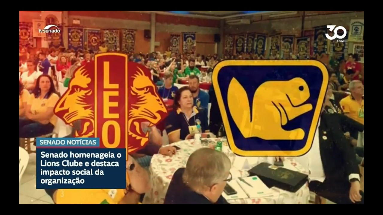 Vídeo: Sessão especial do Senado prestou homenagem ao Lions Clube