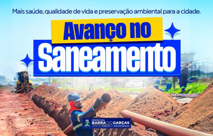 Barra do Garças avança na expansão do esgoto com mais de 7 km de rede já executados