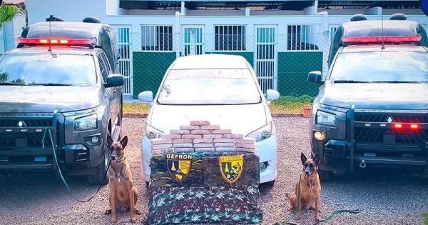 Gefron apreende 26 kg de pasta base de cocaína e causa prejuízo de R$ 500 mil às facções criminosas