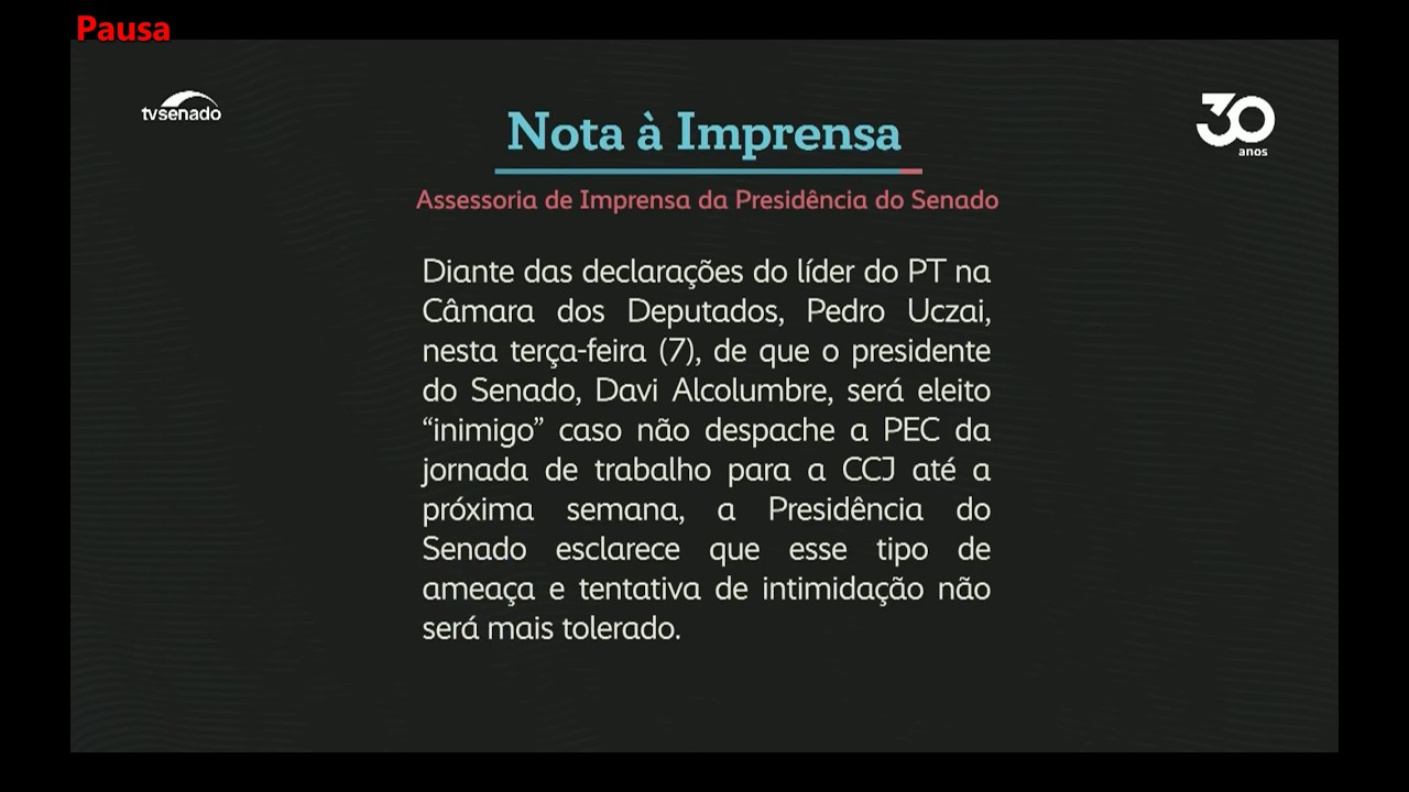 Vídeo: Davi critica pressão do líder do PT na Câmara para votação do fim da escala 6x1