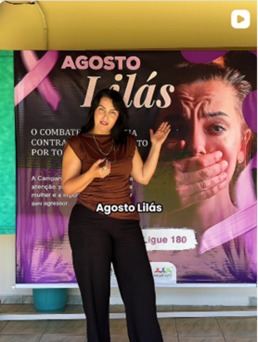 Agosto Lilás é mês de conscientização e enfrentamento à violência contra a mulher. 💜✨
